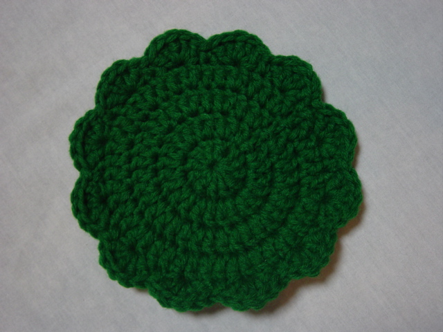 Crocheted Pot Holder green Crocheted Pot Holder green