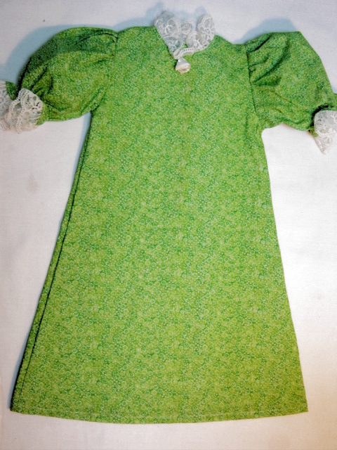 23" green doll dress