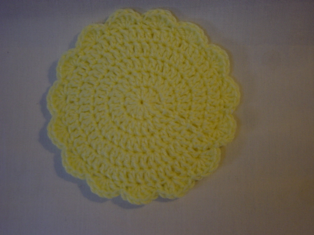 Crocheted Pot Holder yellow